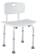 Bath chair with back