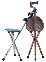 Walking stick with seat