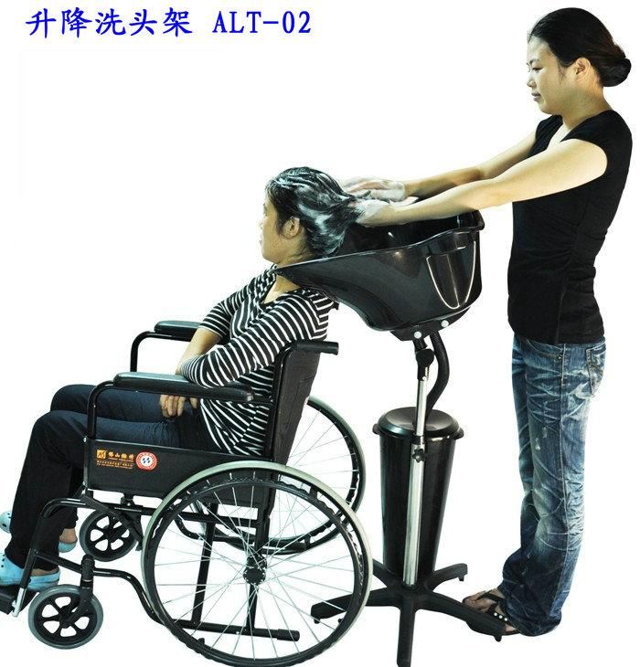 移動式升降洗頭架、輪椅人士洗頭盆、坐式洗頭盆-